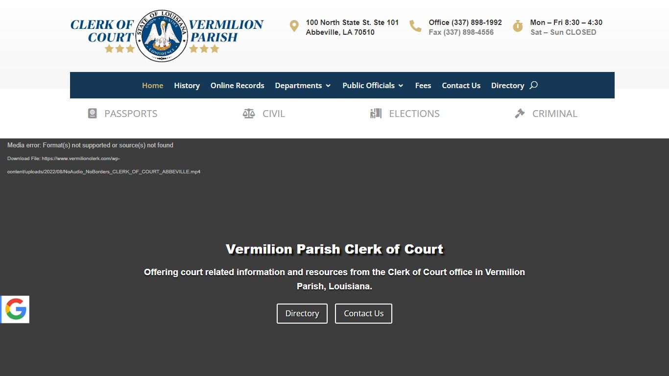 Home - Vermilion Clerk of Court